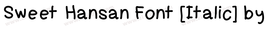 Sweet Hansan Font [Italic] by 7NTypes字体转换